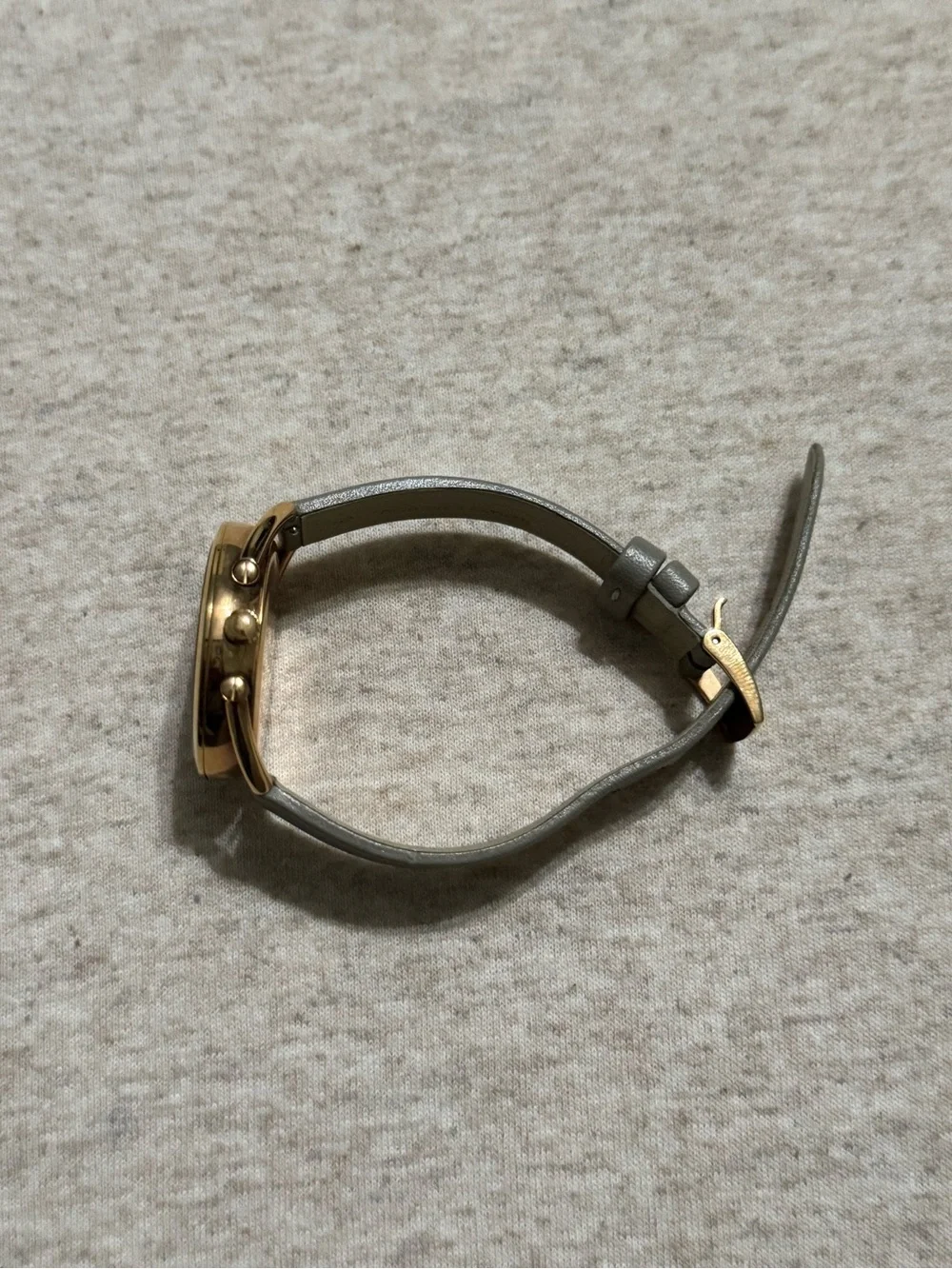 Swarovski Gold-Tone Case Gray Strap Watch with Sparkling Crystal Dial